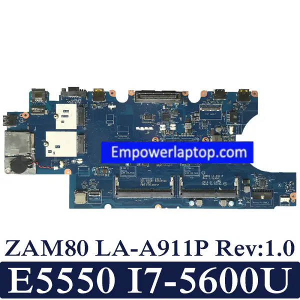 Dell Latitude E5550 ZAM80 LA-A911P Rev:1.0 I7-5600U -emolevy Dell Latitude E5550 ZAM80 LA-A911P Rev:1.0 I7-5600U -emolevy