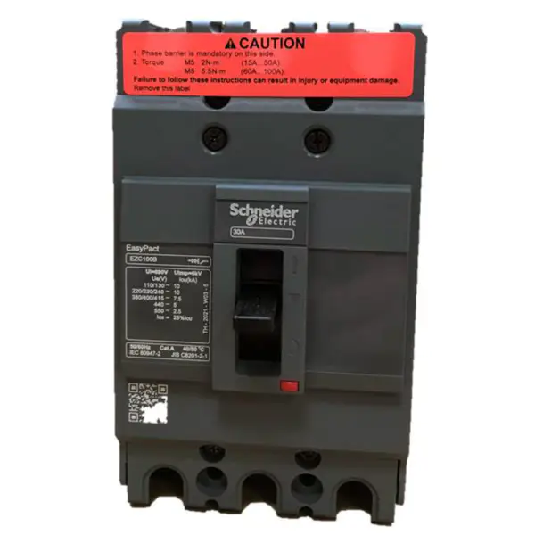 3-napainen valettu kotelo katkaisija Easypact EZC100B 3P30A