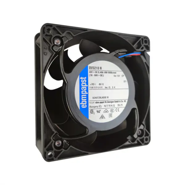 Alkuperäinen Ebmpapst DV5218N 48VDC 127 * 127 * 38mm 0.395A 18.5W 5000RPM 2700m3/h aksiaalinen tuuletin signaalilähettimelle