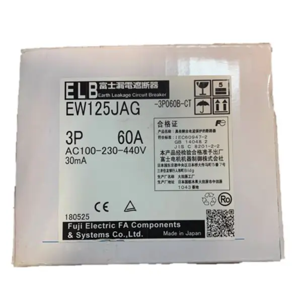Fuji katkaisija EW125JAG 3P 60A 15~125A 15~125A