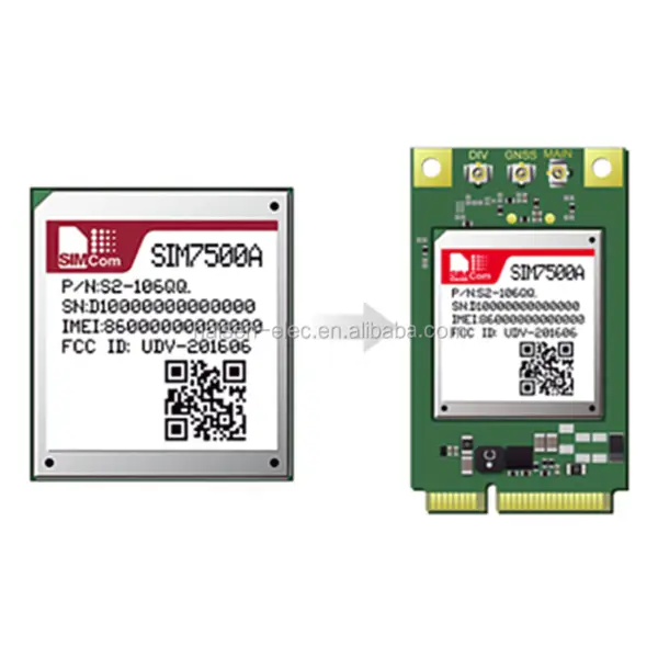 SIMCOM SIM7500X monitaajuinen langaton viestintämoduuli GNSS GPRS-moduuli SIM7500E SIM7500A SIM7500V SIM7500JE SIM7500SA SIM7500JE SIM7500SA