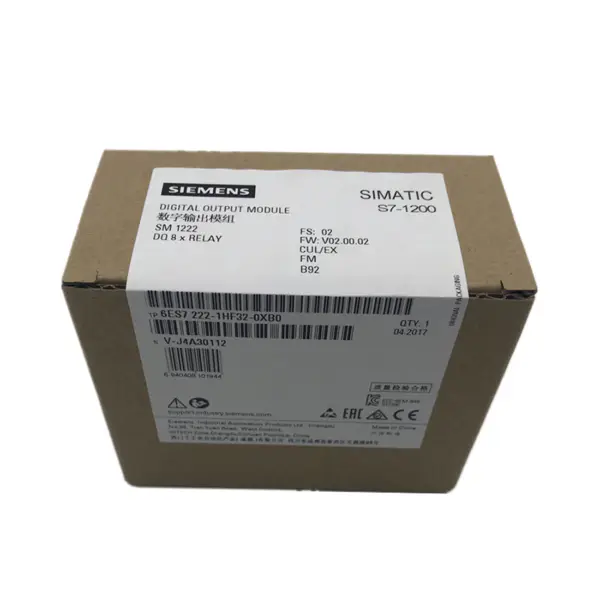Siemens PLC-moduuli 6ES7222-1HF32-0XB0 SIMATIC S7-1200 Digitaalinen lähtö SM 1222, 8 DO rele 2 A