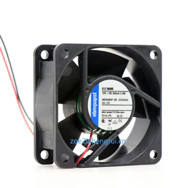 Ebmpapst 612NHHR-147 12VDC 240MA 2.9W 60 * 60 * 25MM 240mA 2 johdin Invertteri aksiaalinen jäähdytystuuletin