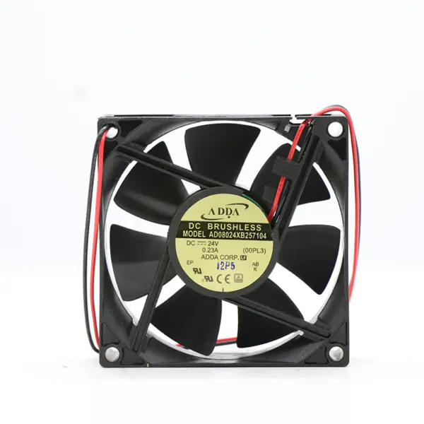 ADDA tuuletin AD08024XB257104 Aksiaalinen tuuletin 24V 0.23A 80*80*25MM 2-johdin CPU jäähdytys tuuletin