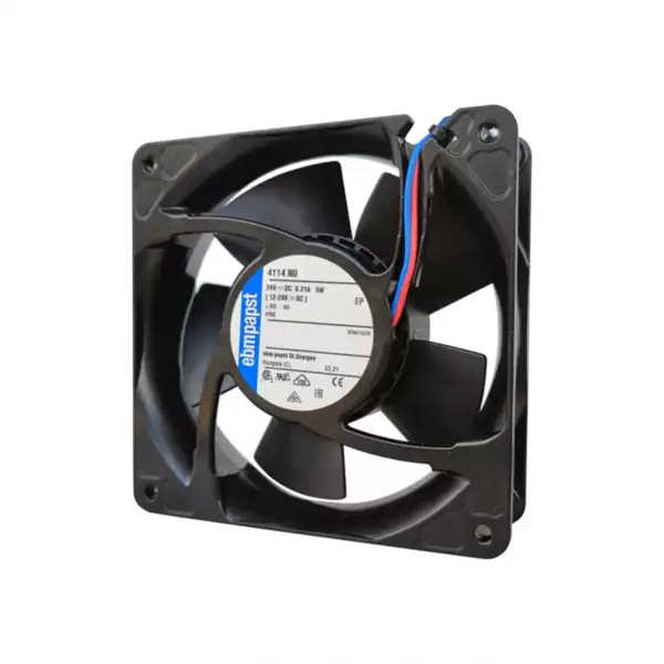 Alkuperäinen Ebmpapst 4114NU 119x119x38mm 24VDC 106.0CFM 5.6W 3200RPM kuulalaakeroitu IP68 aksiaalinen jäähdytystuuletin