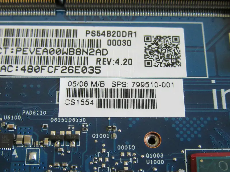 HP 799510-001 799510-501 799510-601 I5-5200U-emolevy 799510-501-799510-601