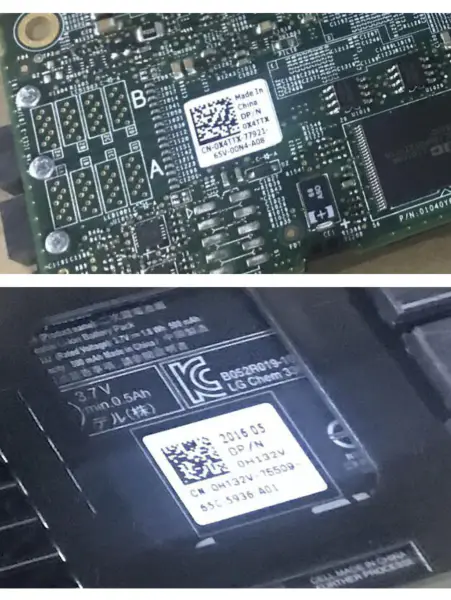DELL PERC H730P X4TTX 2GB 12Gb/s 0X4TTX-muistikortti akulla 0H132V