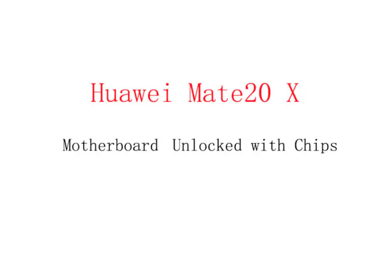 Huawei Mate20 X emolevy lukitsematta sirujen kanssa