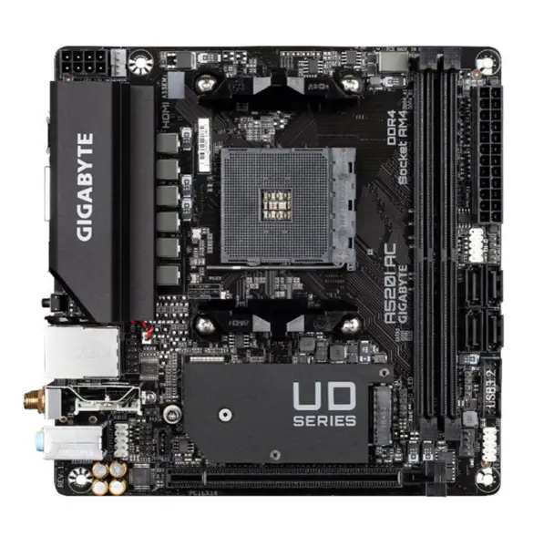 GIGABYTE A520I AC emolevy mITX AMD AM4 Socket DDR4 64GB