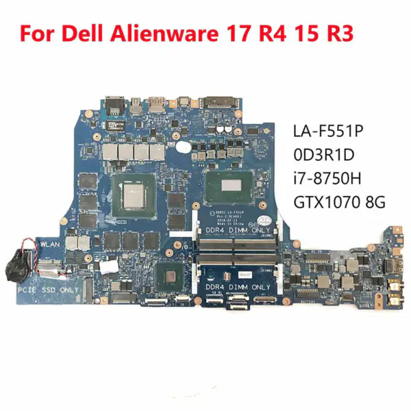 Dell DD3R1D3R1D0D3R1D LA-F551P -emolevy (Dell DD3R1D3R1D0D3R1D)