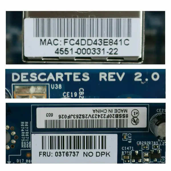 Lenovo 03T8422 -emolevy
