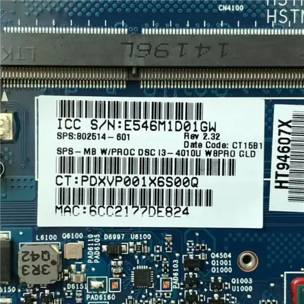 HP EliteBook 840 850 G1 6050A2559101-MB-A03 802514-601 -emolevy 802514-601