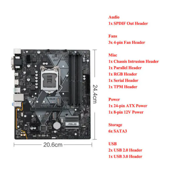 Asus PRIME B360M-A -emolevy