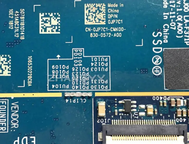 Dell 0JP7C1 -emolevy