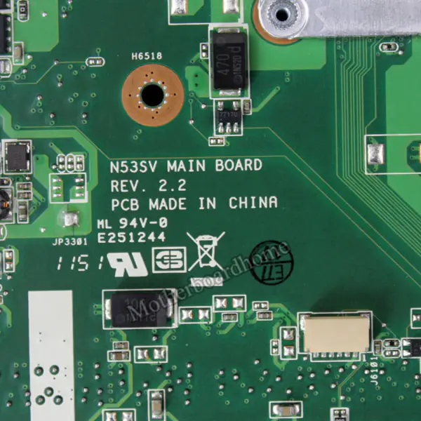 Asus 60-NBGMB1000 N53SN ATX-emolevy Asus 60-NBGMB1000 N53SN ATX-emolevy