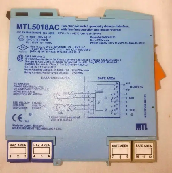 MTL 5018AC Kytkin