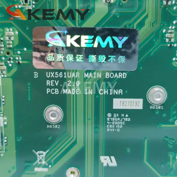 Asus UX561UAR UX561UAR UX561UAR ATX-emolevy