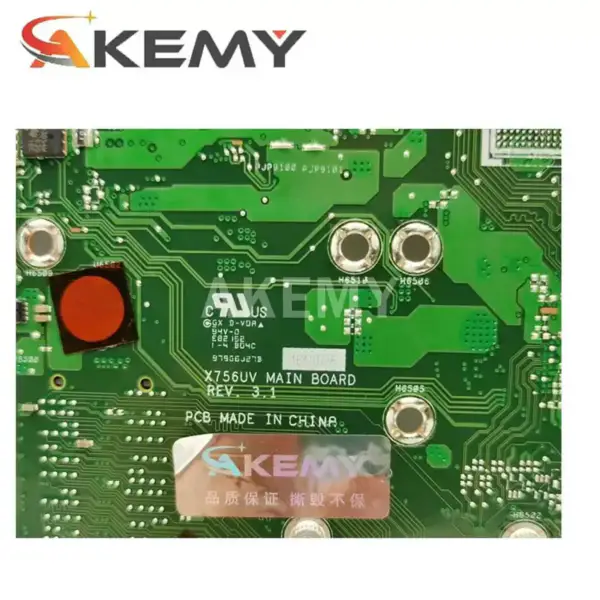 Asus X756UA X756UA X756UA ATX-emolevy