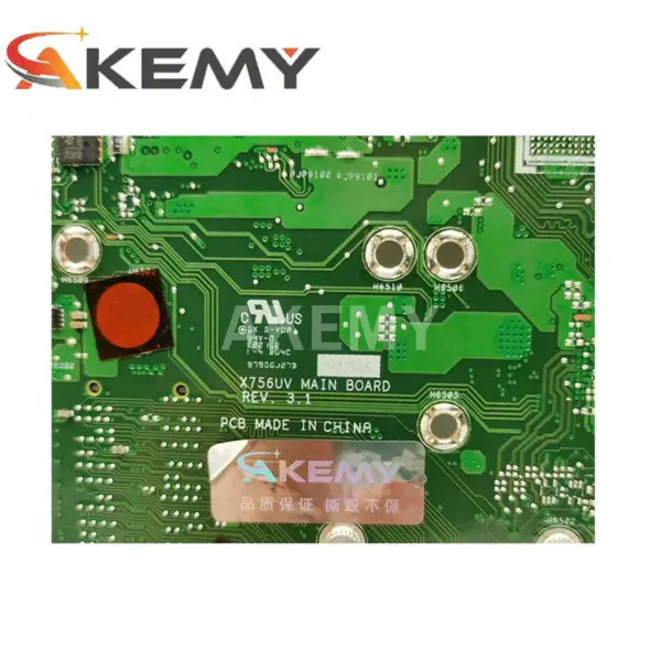 Asus X756UAK X756UAK X756UAK ATX-emolevy