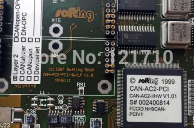 SOTING GMBH CAN-AC2-PCI/HW/LP V.10 4DH6111 CAN-AC2-I/HW V1.01 teollinen emolevy