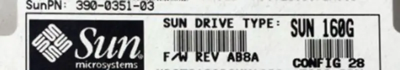 Sun SATA 540-7112-01 390-0351-03 0A33449 7200rpm 160G Sunin työaseman teollisuusemolevyyn tarkoitettu SATA 540-7112-01 390-0351-03 0A33449 7200rpm 160G