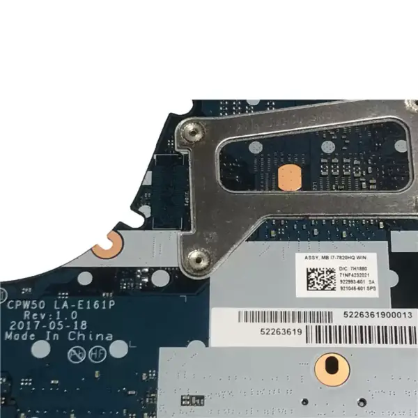 HP ZBook 15 G4 921048-001 921048-501 921048-601 LA-E161P-emolevy 921048-001 921048-501 921048-601 LA-E161P