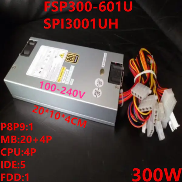 FSP AT -5V 1U P8P9 Nimellinen 300W huipputeho 450W kytkentävirtalähde FSP300-601U SPI3001UH FSP300-601U SPI3001UH