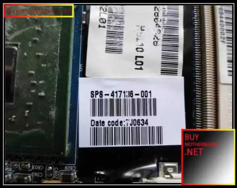 HP DV8000 -emolevy 417136-001