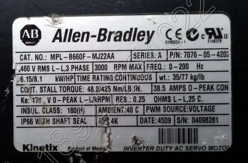 ALLEN-BRADLEY-moottori MPL-B660F-MJ22AA