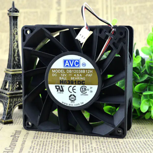 AVC 12CM 12038 12V 4,5A tuuletin DB12038B12H 3-johtiminen