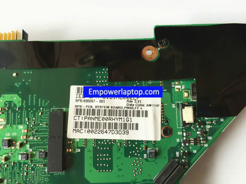 HP DV3000 DV3500 496097-001 PM45 9300M -emolevy PM45 9300M