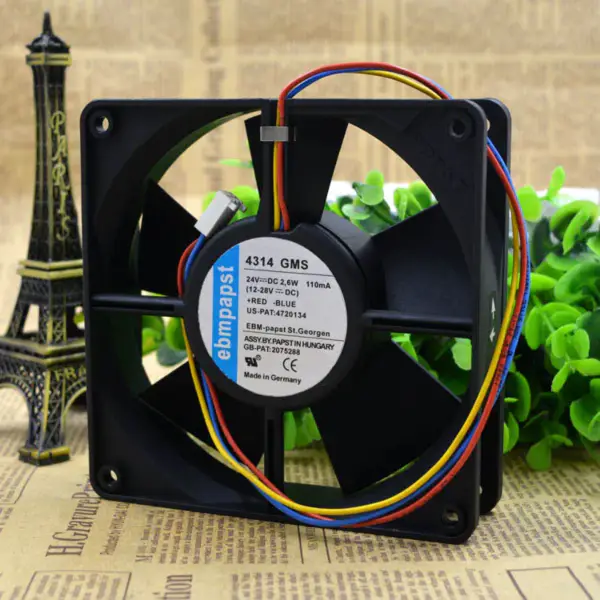 ebmpapst TYP 4314GMS 24V 2.6W 120*120*323-johdin tuuletin