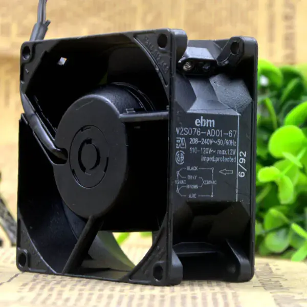 ebm W2S076-AD01-67 8CM 8038 208-240V/110-120V tuuletin
