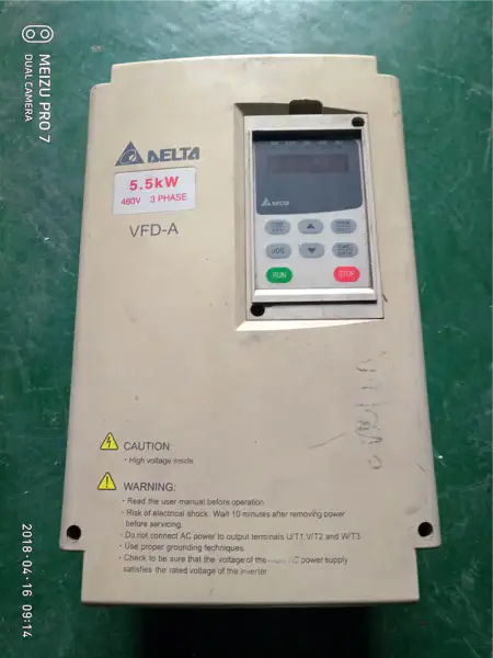 Delta VFD-A-sarjan VFD055A43B 380v 5.5kw