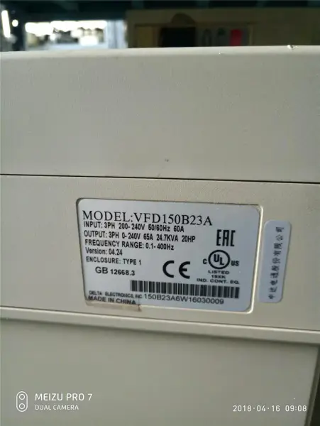 Delta B-sarjan 15KW VFD150B23A VFD150B23A