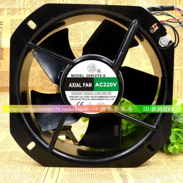 200FZY6-S 220V 0.32A 80W 22080 22.8CM 22.8CM