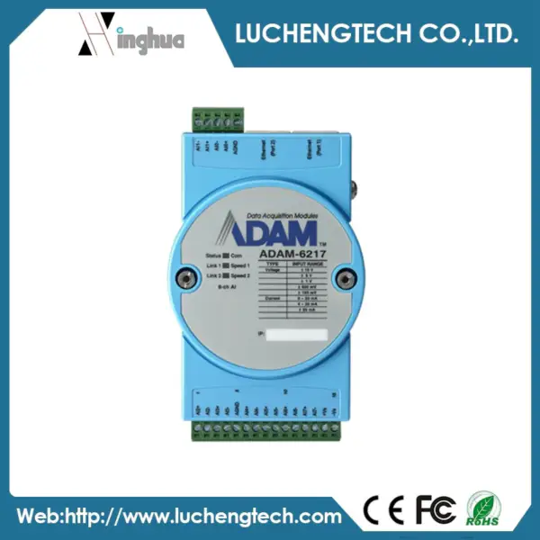 Advantech ADAM-6217-AE 8-kanavainen eristetty analoginen tulo Modbus TCP -moduuli