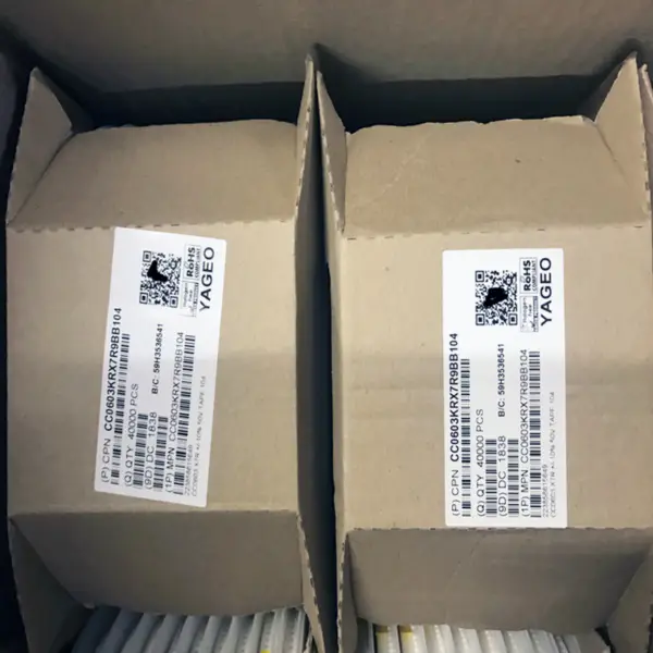 Integroitu piiri siru SMD MLCC Kondensaattori Cap Keraaminen 0.1uF 50V X7R 10% Pad SMD 0603 125 CC0603KRX7R9BB104 CC0603KRX7R9BB104