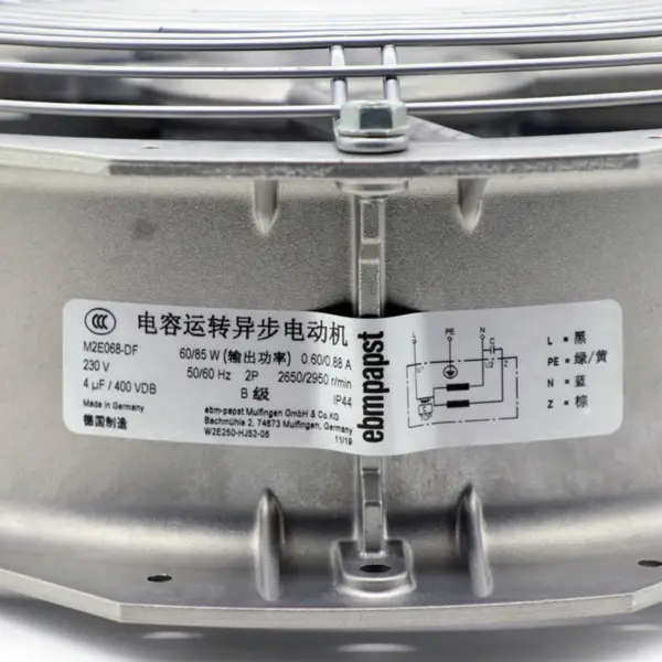 W2E250-HJ52-06 280 * 280 * 80mm 230V Full Metal korkean lämpötilan Rittal-kaapin jäähdytyspuhallin tuuletin tuulivoima