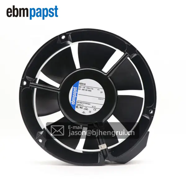 Alkuperäinen uusi Ebmpapst 6224N 24V 710mA 18W 172 * 51mm DC aksiaalinen tuuletus ABB invertteri jäähdytys tuulettimet