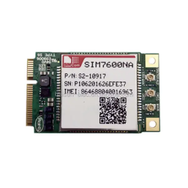 SIMCom SIM7600X-PCIE LTE CAT1 4G CAT-M&NB-IoT-moduuli SIM7600E/SIM7600A/SIM7600SA/SIM7600G/SIM7600NA MINI PCIe SIM7600E/SIM7600A/SIM7600SA/SIM7600G/SIM7600NA MINI PCIe