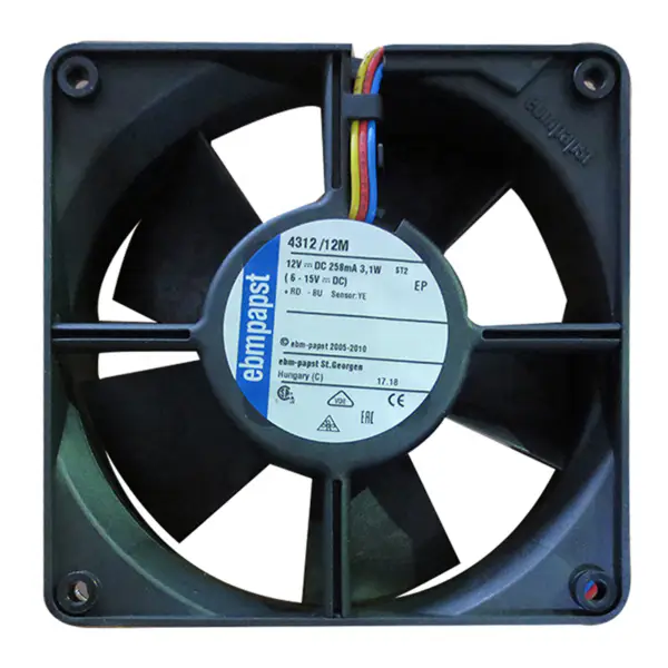Ebmpapst 4312/12M kompakti aksiaalituuletin 120*120*32mm 12V 3.1W jäähdytystuuletin 12V 3.1W tuuletin