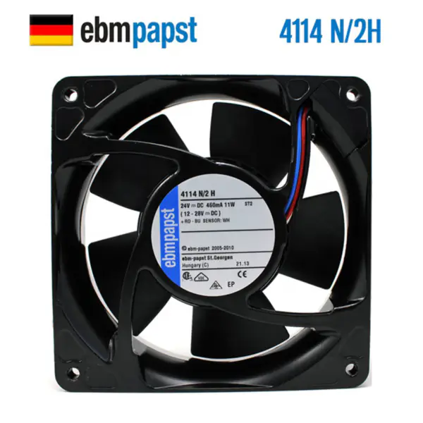 Ebm papst 4114N/2H 4114N/2H6P 120 * 120 * 38mm 24V 11W Axiall-tuuletin Inverter-tuuletin, jota käytetään lääketieteelliseen välineeseen 4114N/2H3P-309