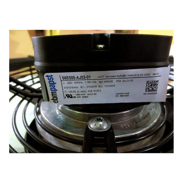 ebmpapst S6E500-AJ03-01 230V 270W 915RPM 1.18A 500mm ulkoisen roottorin tuuletin A6E500-AJ03-01