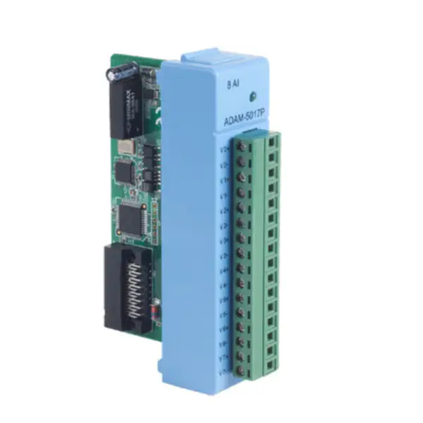 Advantech ADAM-5017P-AE 8-kanavainen analoginen tulomoduuli, jossa on itsenäinen tuloalue