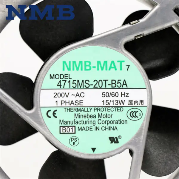 Alkuperäinen Japanin NMB-MAT 4715MS-20T-B5A 4715MS-20T-B50 12038 120*120*38mm 200VAC 50/60Hz 15/13W 102CFM aksiaalinen jäähdytystuuletin