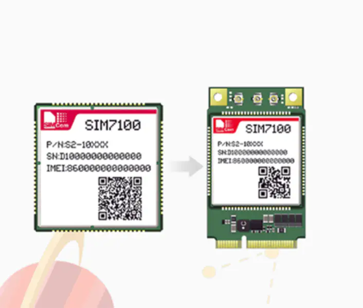 SIMCOM 4G LTE langaton moduuli monitaajuus LTE /WCDMA/GNSS-moduuli M2M IoT-sovelluksiin SIM7100 SIM7100A SIM7100E SIM7100C SIM7100E SIM7100C
