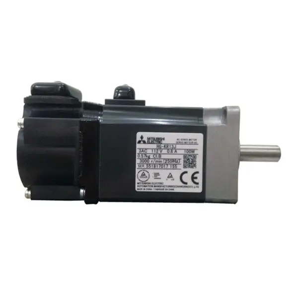 Alhainen kierrosnopeus 100W 3000Rpm kehyksetön Mitsubishi Servomoottori Hmc Servomotor HG-KR13J jarrulla