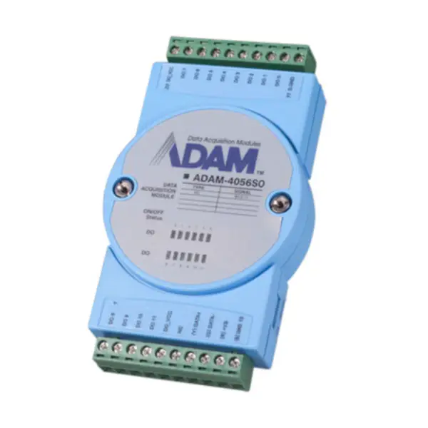Advantech ADAM-4056SO-AE 12-kanavainen lähdetyypin eristetty digitaalinen lähtömoduuli Modbus-yhteydellä.