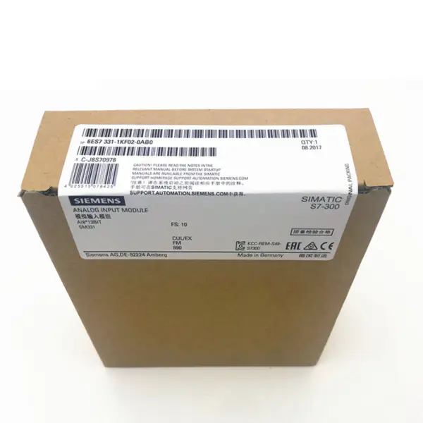 Siemens Simatic S7 300 SM331 PLC-ohjaus Analoginen tulomoduuli 6ES7331-1KF02-0AB0